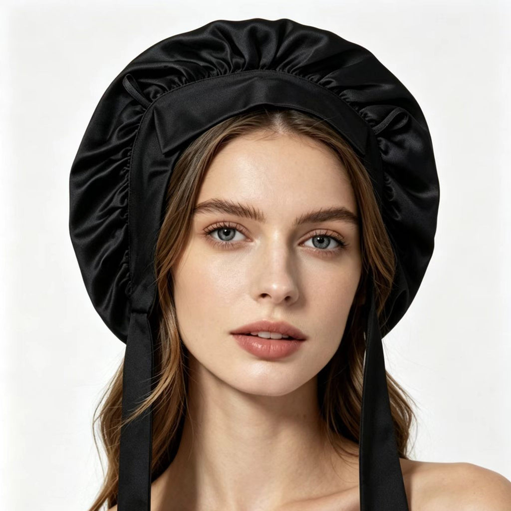 Silk Nightcap with Elastic Strap (100% Mulberry Silk)